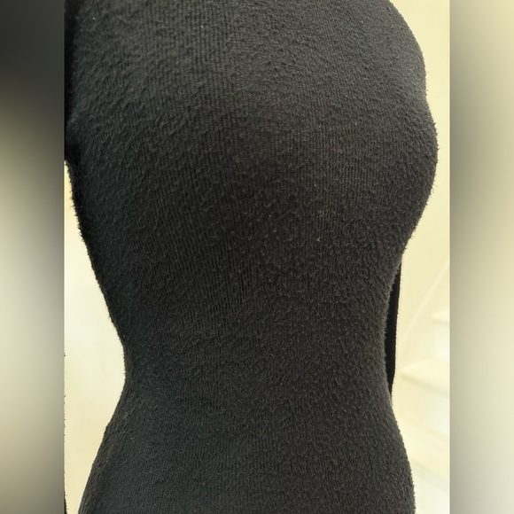 BALENCIAGA Distressed cotton-blend turtleneck long sleeve black maxi dress - Picture 10 of 15